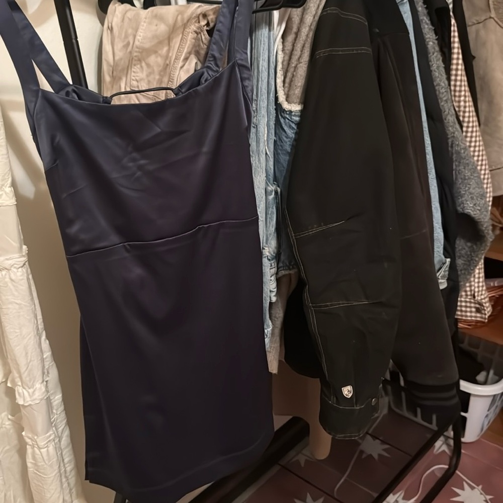 Free people mini dress midnight blue small